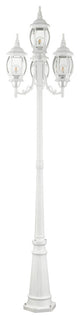 Textured White Traditional, Colonial, French Historical, Outdoor Post Light