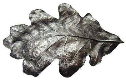 Notting Hill Oak Leaf Bin Pull - Antique Pewter