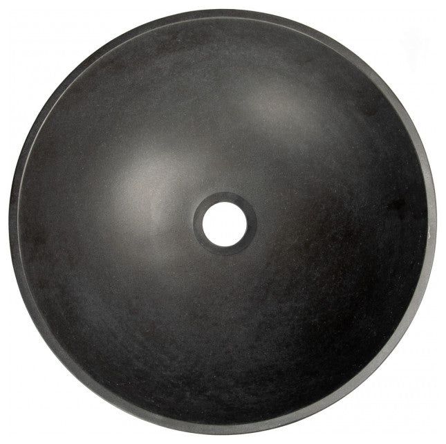 Eden Bath EB_S052LS-H 16-in Round Sloped Vessel Sink in Lava Stone