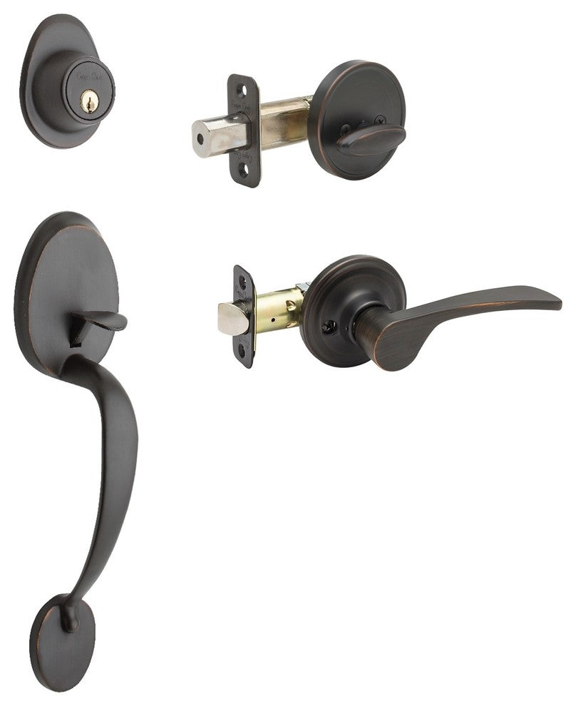 Active Handle Set, Kash Lever Interior Trim, Tuscan Bronze