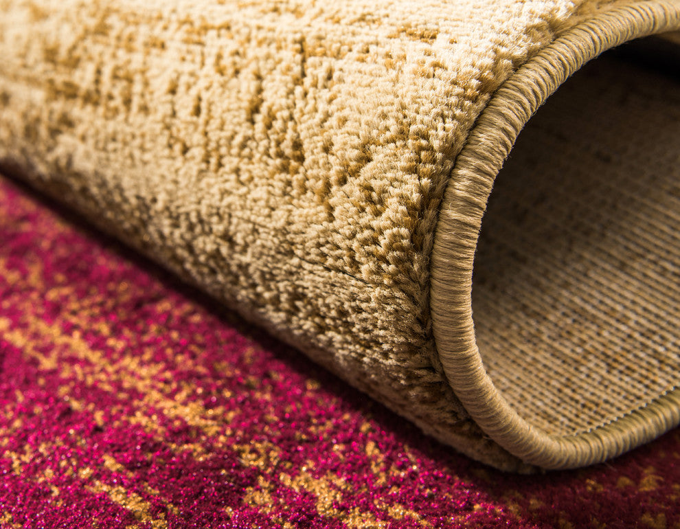 Unique Loom Beige Barista Ngada 2' 2 x 6' 0 Runner Rug