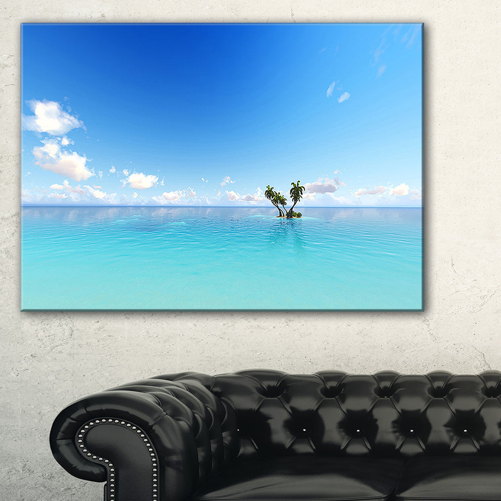 "Blue Corals Island Sea" Canvas Print