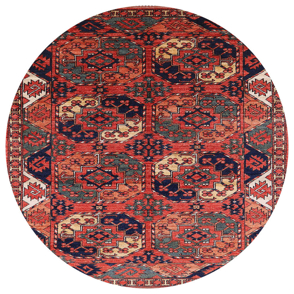 Ahgly Company Indoor Round Mid-Century Modern Area Rugs, 8' Round