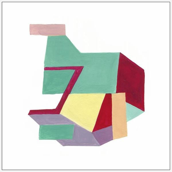 "When Shapes Unite" Floater Framed Painting Print on Canvas, 20"x20"