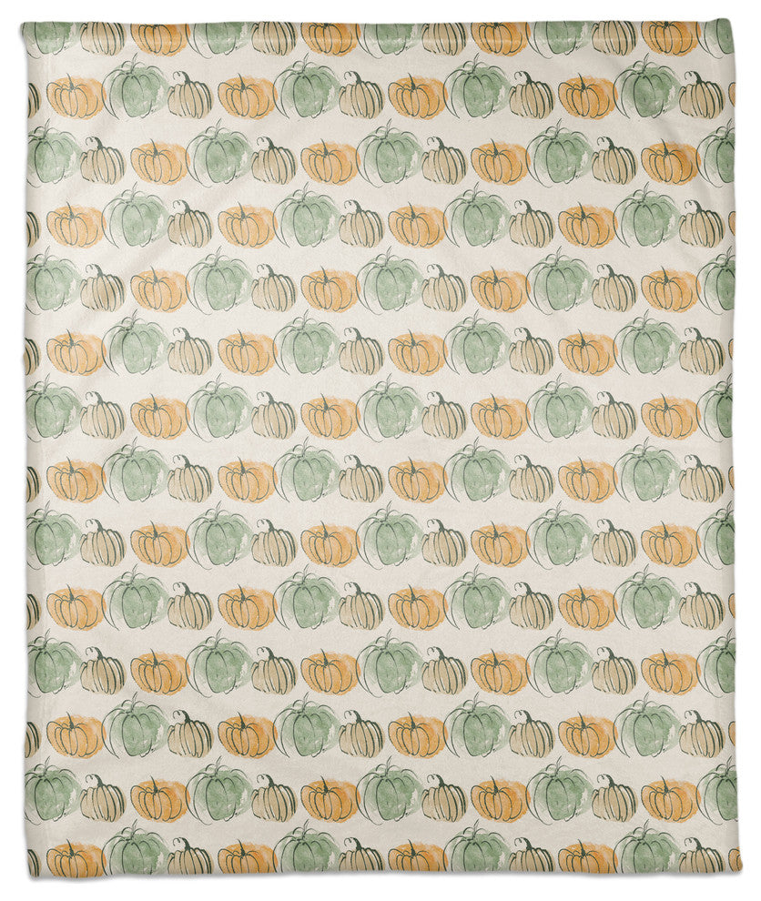 Watercolor Pumpkins 50"x60" Throw Blanket