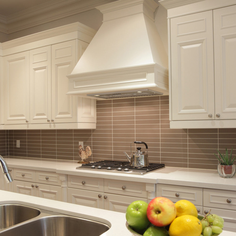 Stainless Steel Range Hood With 3  Speed Button Control, Stainless Steel, 36 in.