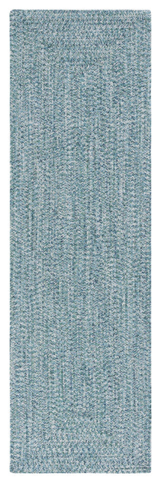 Safavieh Braided BRA201 Rug Machine-Washable, Teal/Green, 2'3"x22'