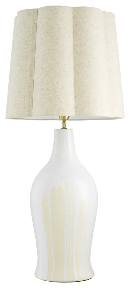 Ceramic Base Table Lamp, Eichholtz Beatriz, White