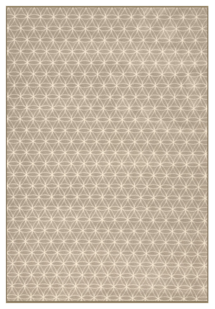 EYELET Soft Tactesse Nylon Area Rug with Anti-Stain Protection, Candlelight, 5'x8'
