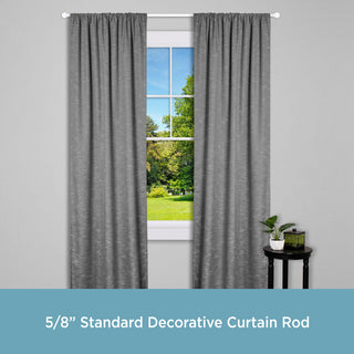 KenneyÂ® Alanis 5/8" Decorative Window Curtain Rod, White, 28-48"