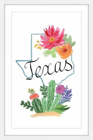 "Texas Blossoms" Framed Painting Print, 12"x18"