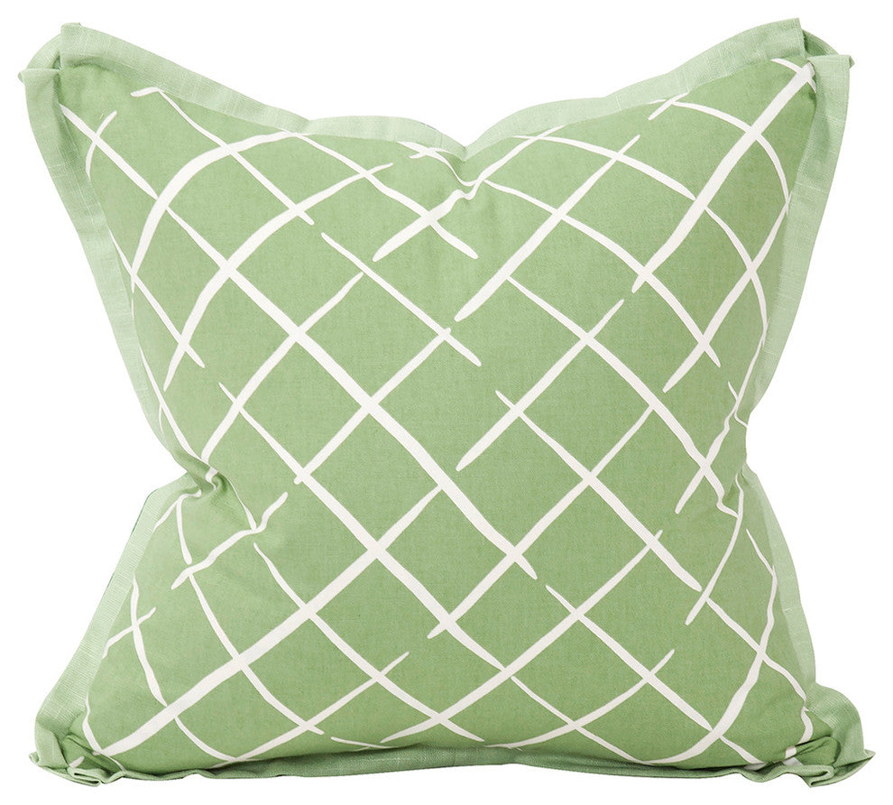 Howard Elliott Madcap Cottage Cove End Palm 20" x 20" Pillow, Down Insert