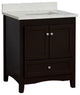 Abbey 30" Bathroom Vanity, Base: Chocolate, 30", Top: Quartz