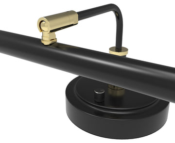 LED Piano Light, Black With Brass
