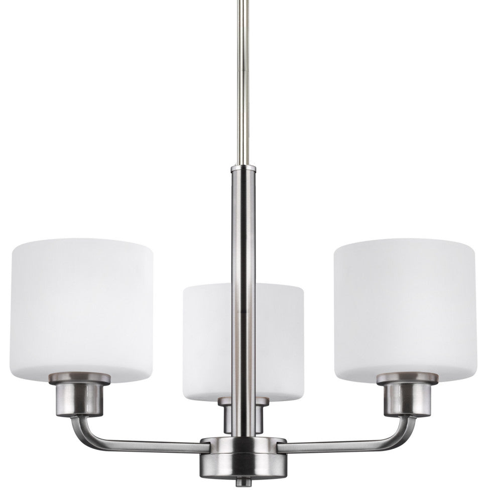 Generation Lighting 3128803 Canfield 3 Light 20"W Outdoor - Brushed Nickel
