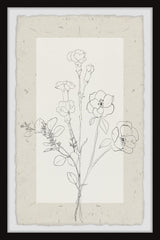 "Flower Line" Framed Painting Print, 12x18