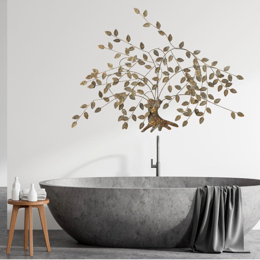 Leafy Branches Tree Wall Sculpture, 49.5 Inches