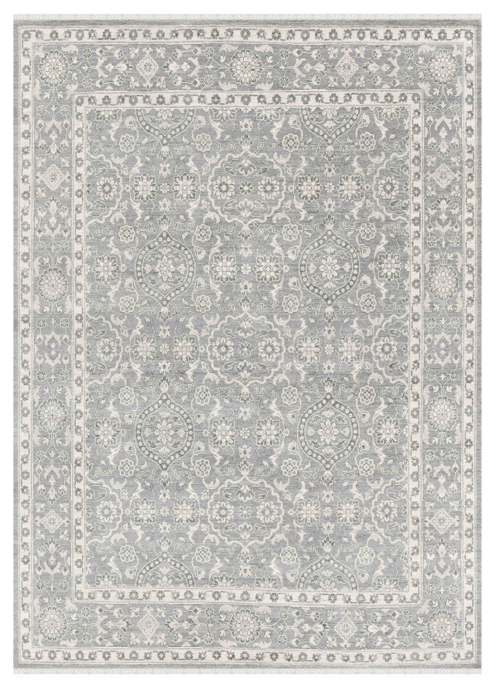 Nuit Arabe Elm Area Rug Ice Blue, 2' X 3'