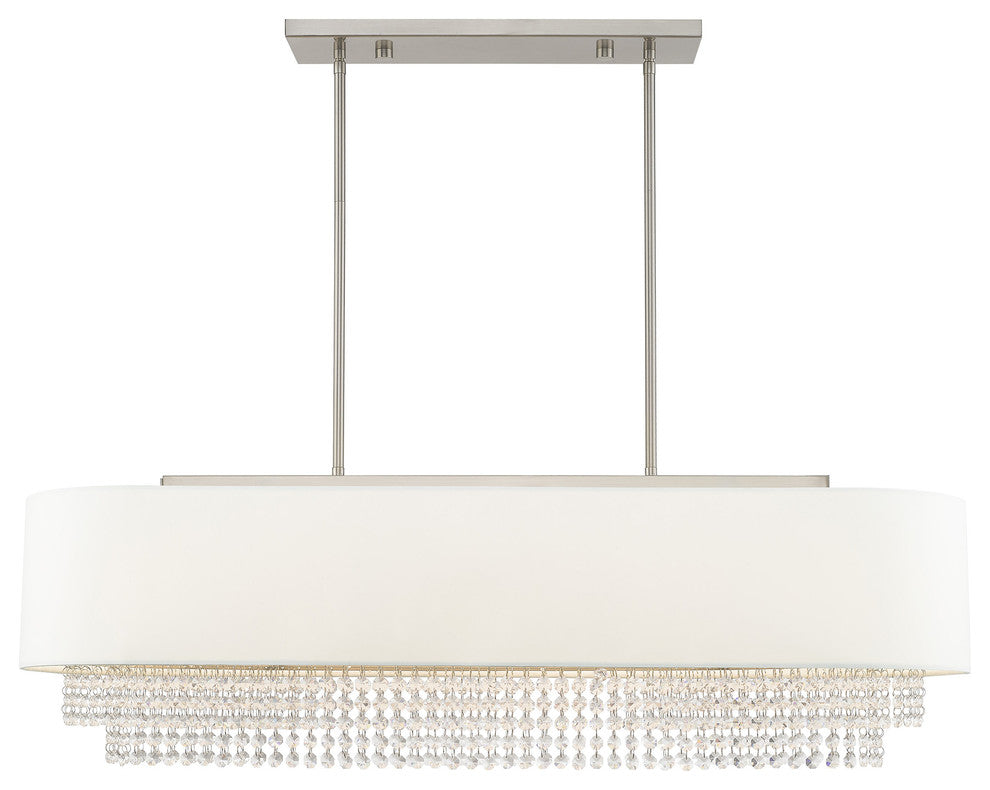 Livex Lighting Brushed Nickel 5-Light Linear Chandelier