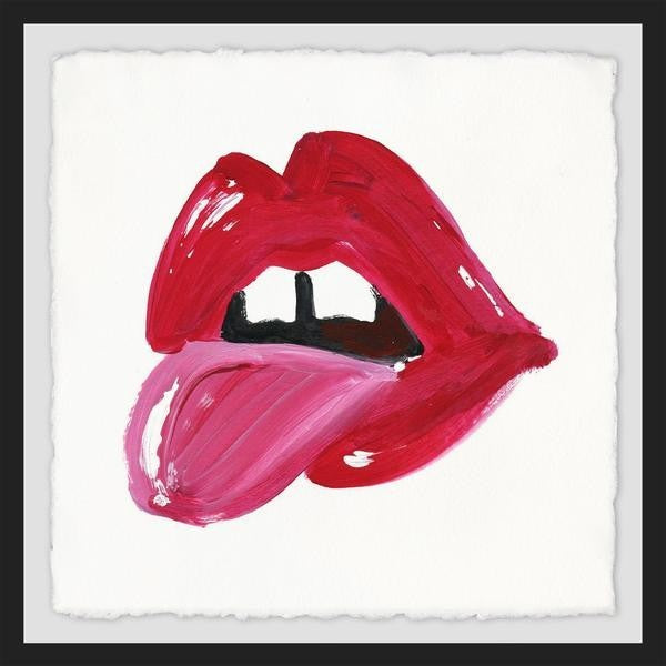 "Raspberry Tongue" Framed Painting Print, 24"x24"