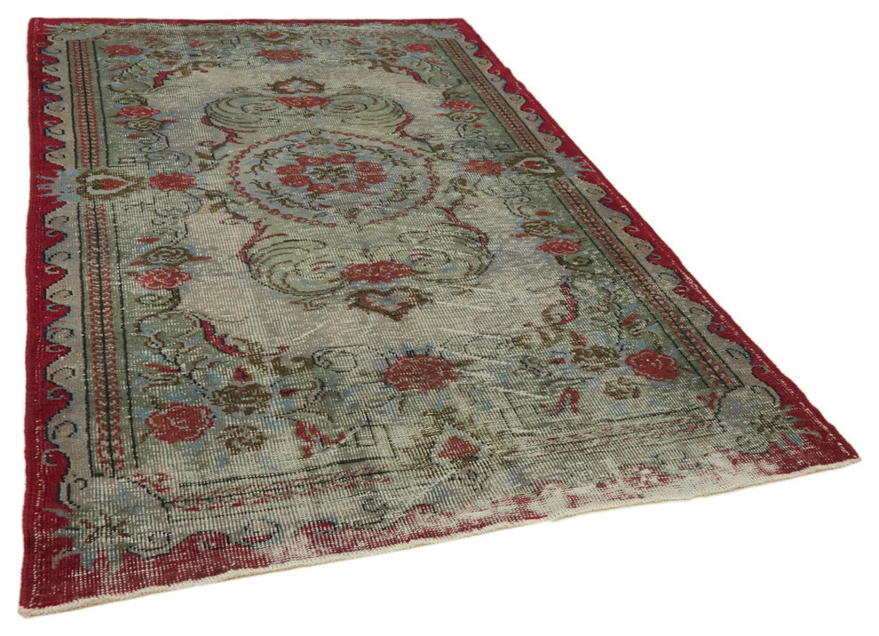 Rug N Carpet - Handmade Anatolian 5' 8'' x 9' 5'' Rustic Overdyed Rug