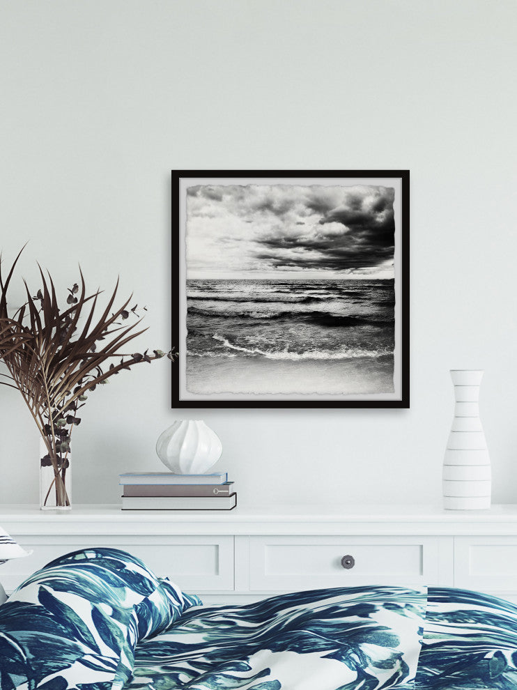 "Black Clouds" Framed Painting Print, 24x24