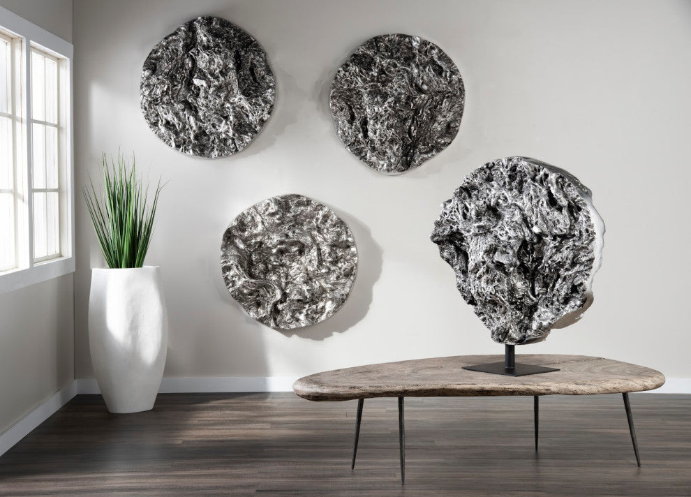 Cast Root Silver Standing Sculpture