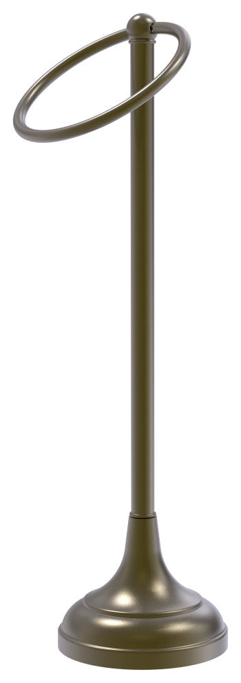 Vanity Top 1 Ring Guest Towel Holder, Antique Brass