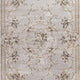 5' X 8' Light Grey Floral Vines Bordered Area Rug