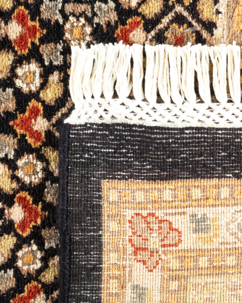 Trichur, One-of-a-Kind Hand-Knotted Area Rug Black, 8'1"x10'5"