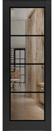 Slab Barn Door Panel 30x80 | Lucia 2466 Matte Black | Sturdy Finished