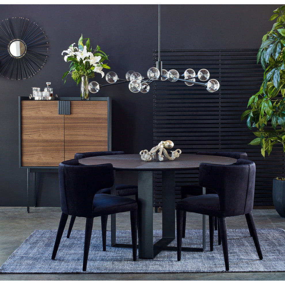 Contemporary Draco Pendant Lamp - Black