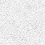 Architectural, Texture Geometric Paintable Pre-Pasted White Wallpaper Roll