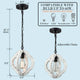 Farmhouse Wooden Pendant Light Hanging Ceiling Light, White