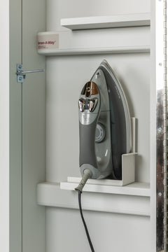 Deluxe Swivel Non-Electric Ironing Center, Flat Maple Veneer Door