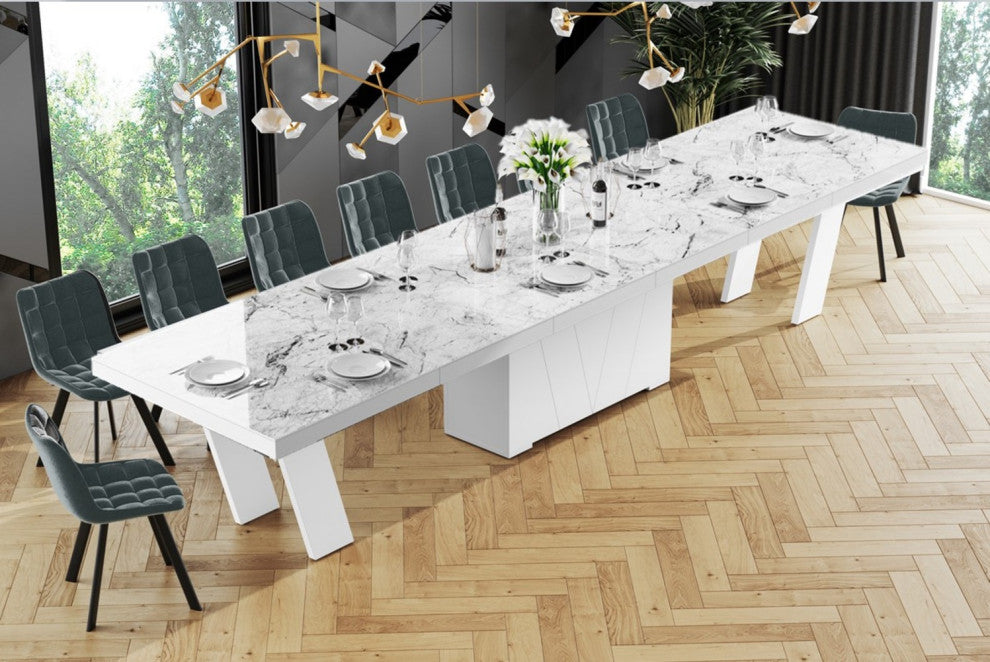 ALETA Dining Set, Venatino/White/Green