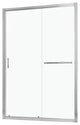 48" W x 72" H Semi-Frameless Single Sliding Shower Door, Chrome