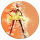 Beautiful Ballerina In Yellow Tutu, Portrait Disc Metal Wall Art, 36"