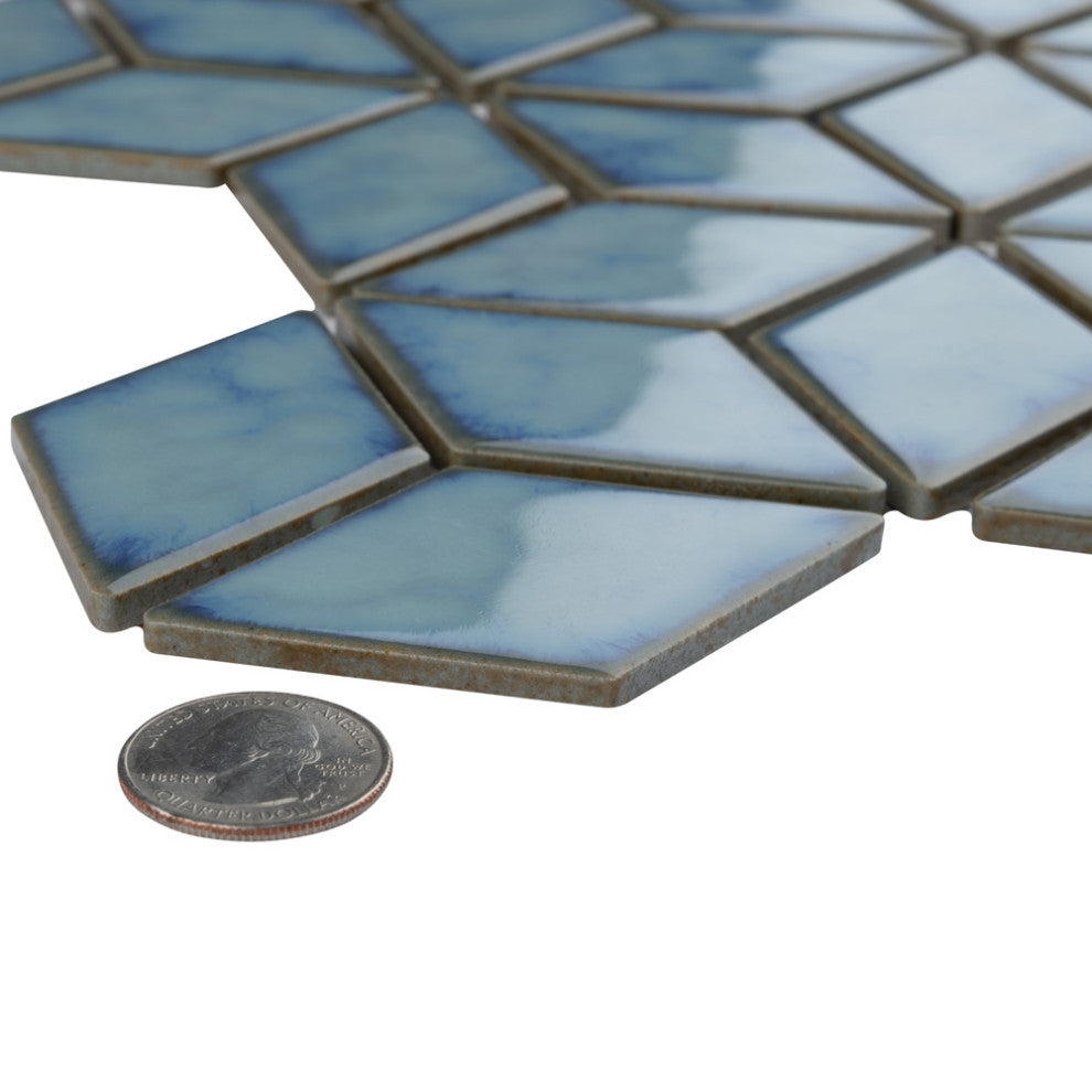Hudson Rhombus Marine Porcelain Floor and Wall Tile