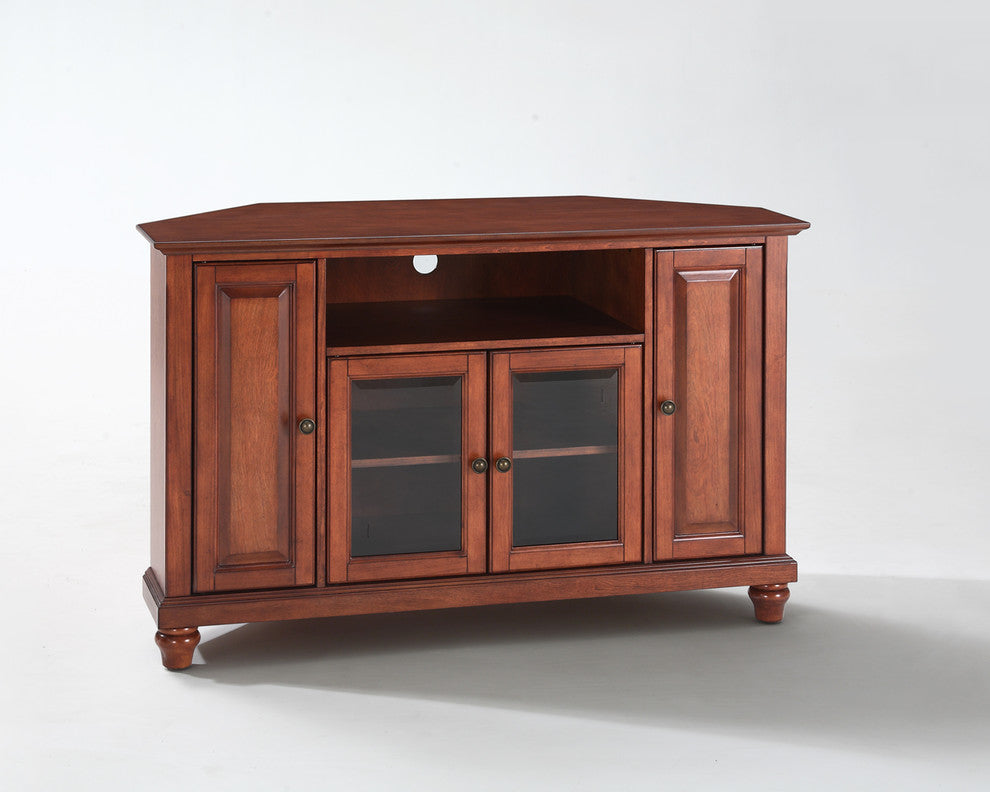 Cambridge 48" Corner TV Stand, Classic Cherry Finish