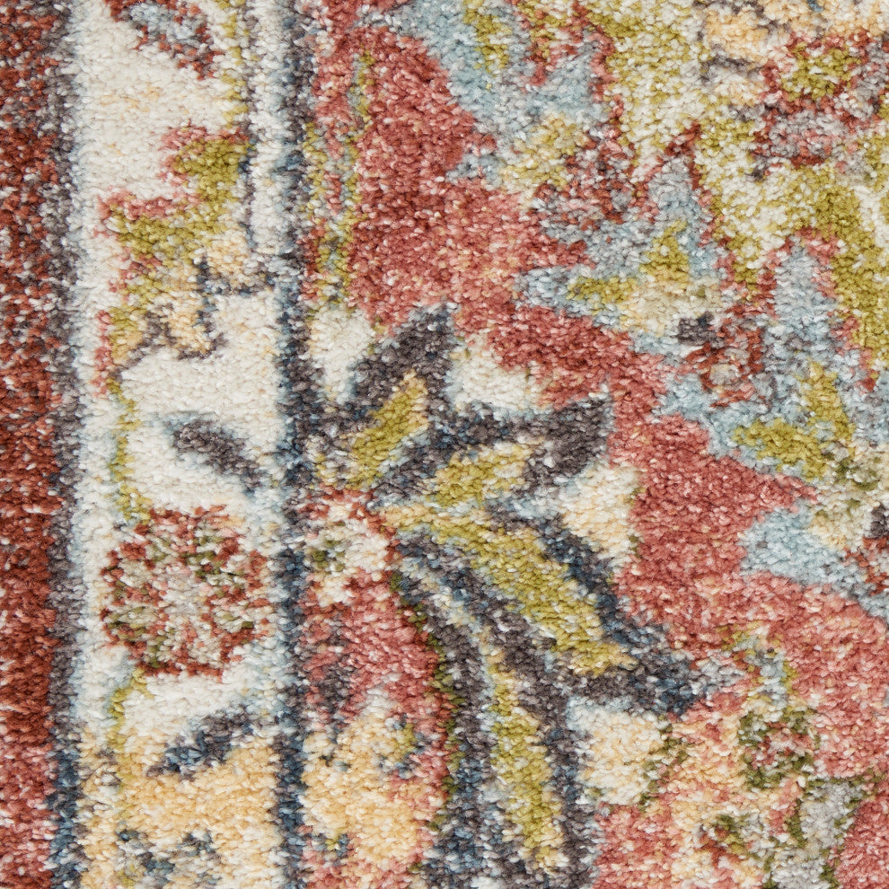 Nourison Juniper 9' x 12' Terracotta Multicolor Vintage Indoor Area Rug