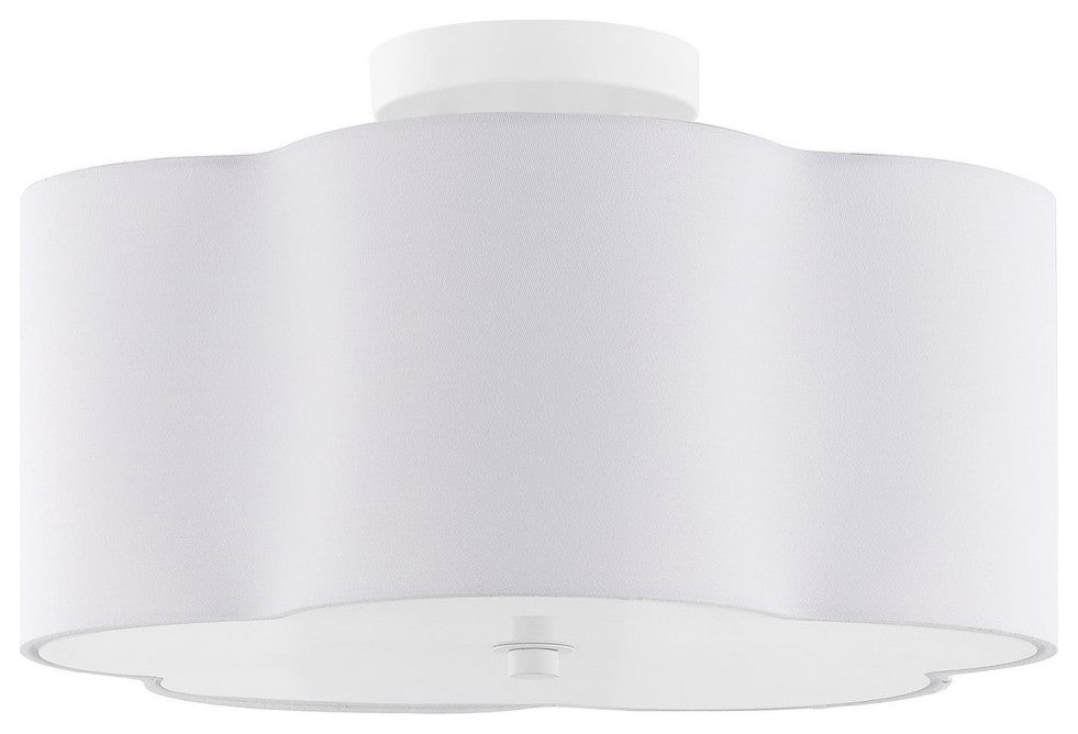 Safavieh Joeluna 3 Lt 16" Flush Mount, White
