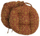 16" Outdoor Spun Polyester Tufted Chair Cushion, Set of 2, Cinnamon