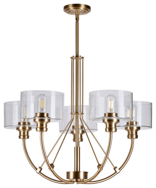 5-Light Chandelier, Soft Gold