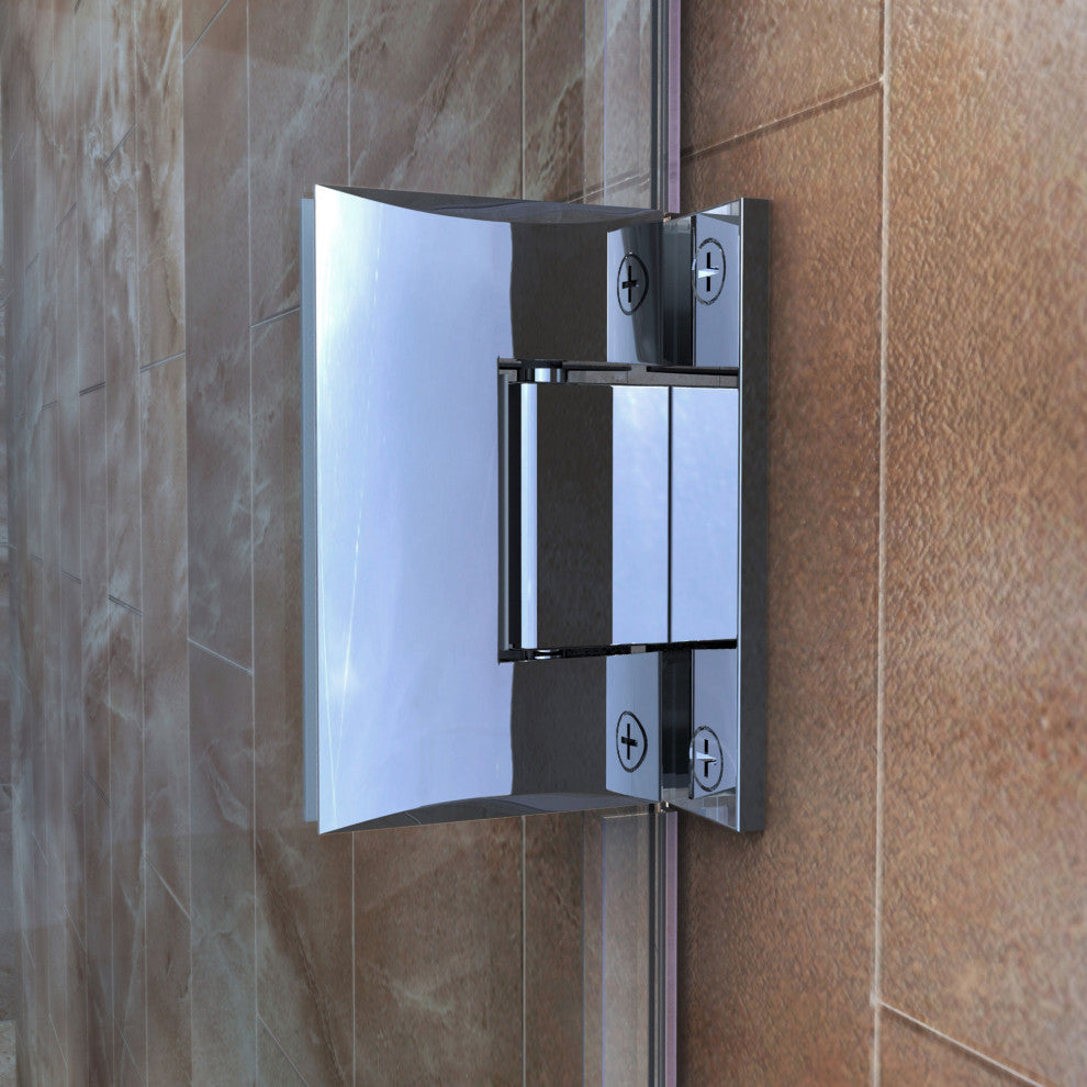 DreamLine Unidoor Plus 34.5"x30.38"x72" Hinged Shower Enclosure, Chrome