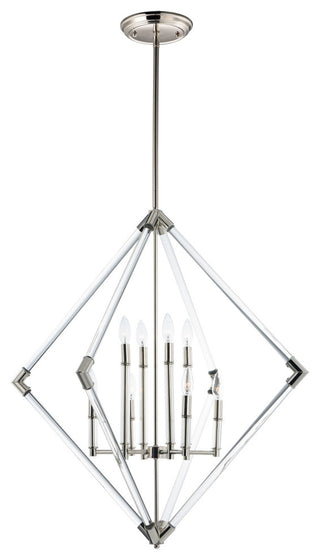 Maxim 16106 Lucent 8 Light 35-1/2"W Taper Candle Chandelier - Polished Nickel