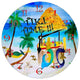 Tiki Time Mermaids Wall Clock