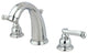 Kingston Brass Widespread Bathroom Faucet With Retail Pop-Up, Polished Chrome