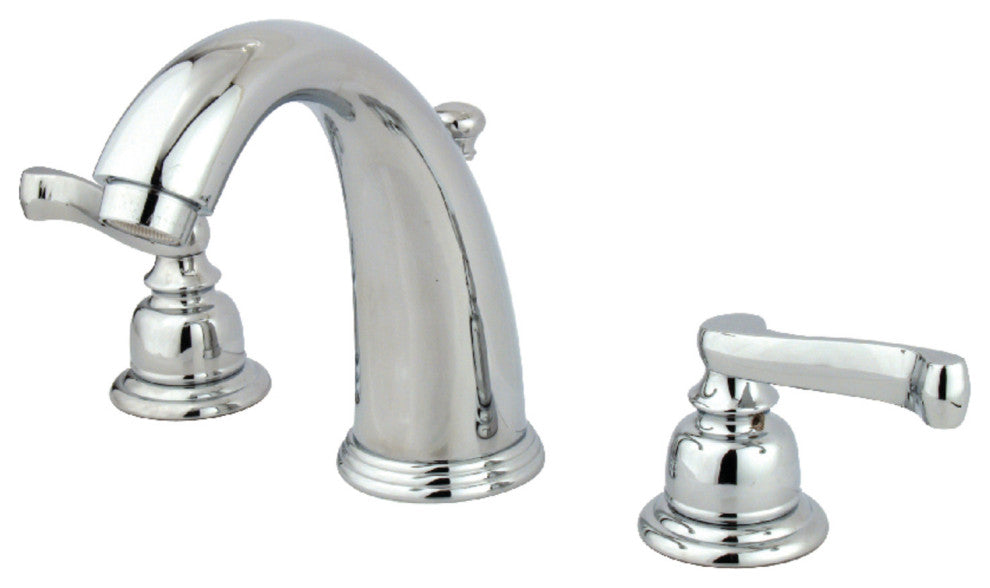 Kingston Brass Widespread Bathroom Faucet With Retail Pop-Up, Polished Chrome