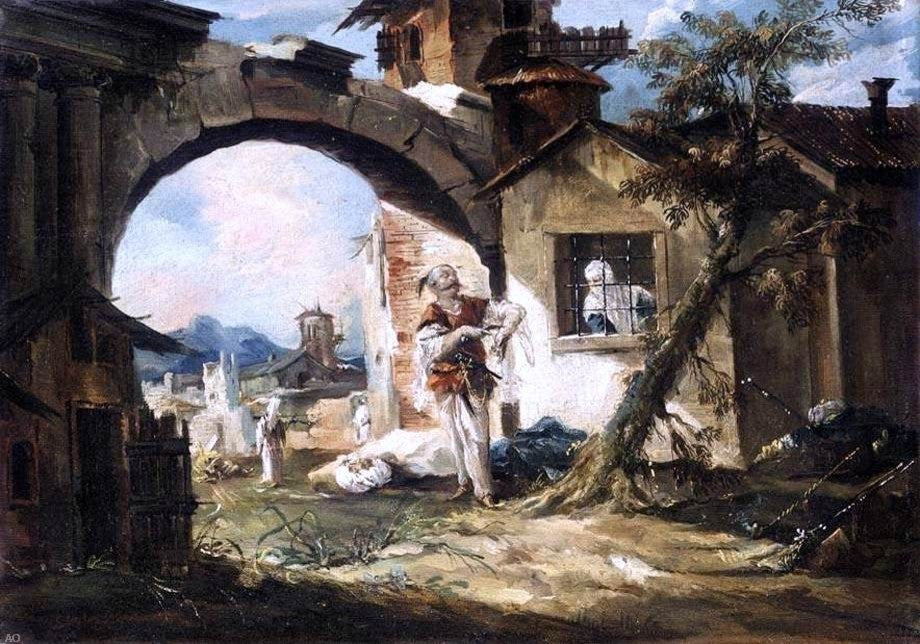 Giovanni Antonio Guardi The Amorous Turk, 18"x27" Wall Decal